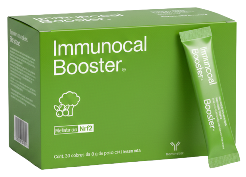 Caja de Immunocal Booster Rojos y Verdes