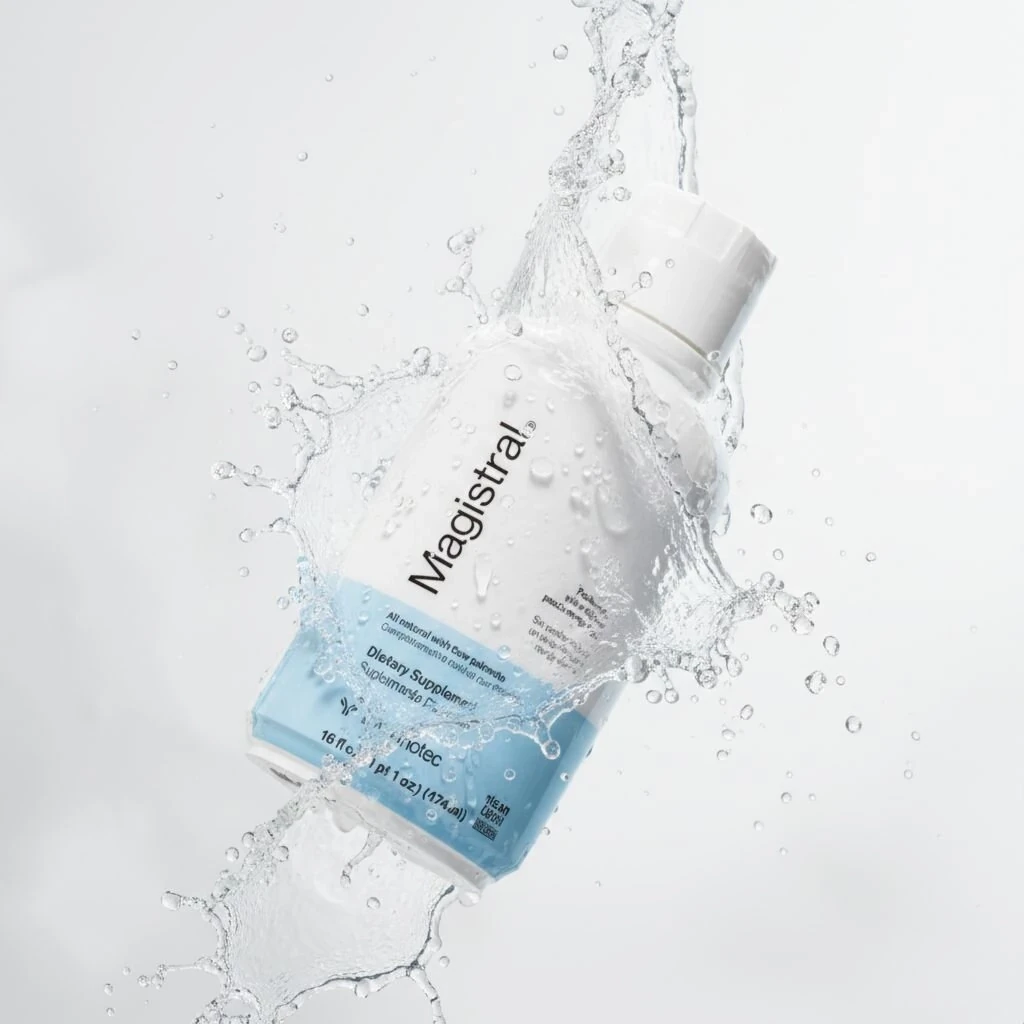 Magistral con salpicadura de agua