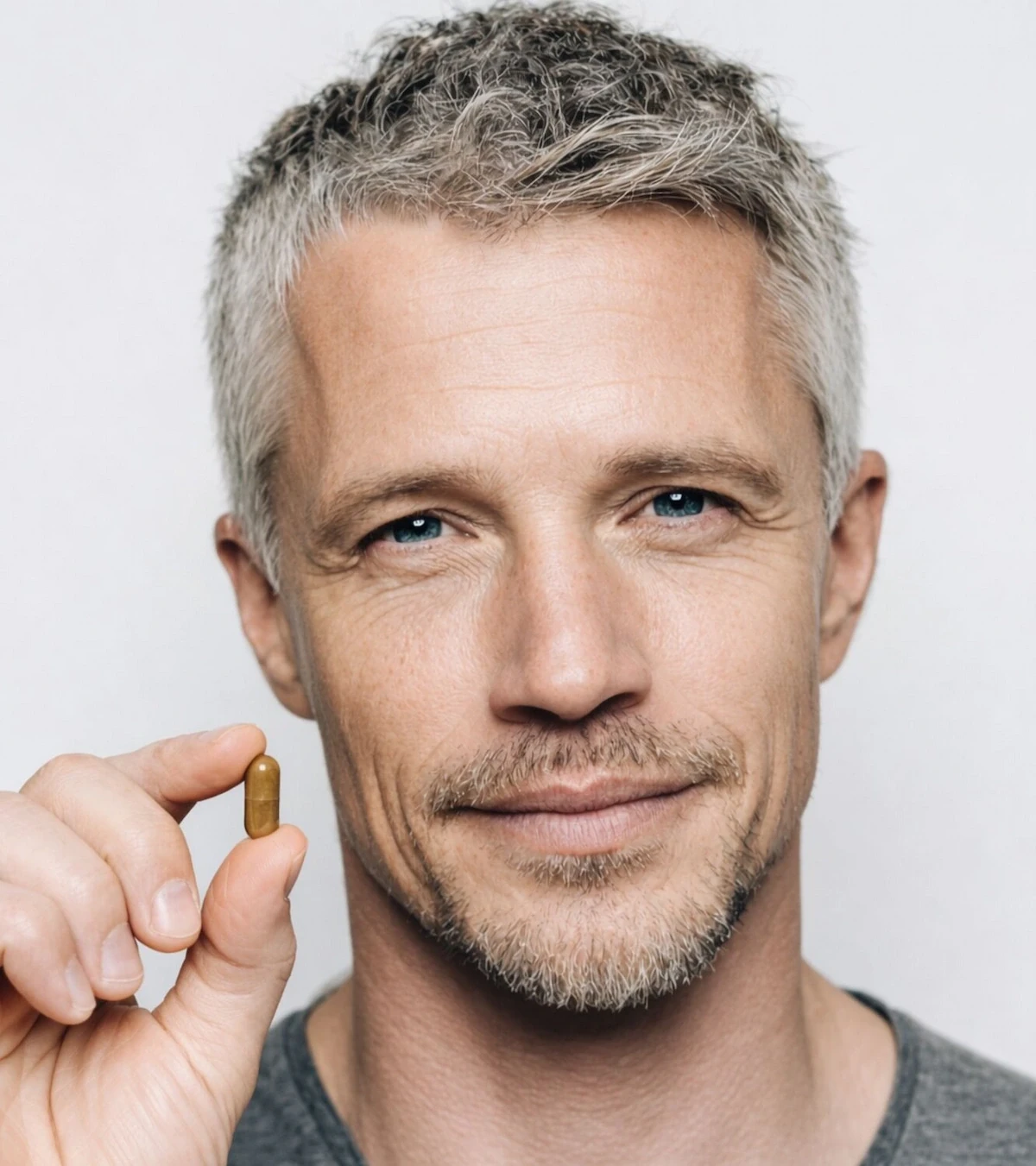 Hombre tomando Multi + Resveratrol
